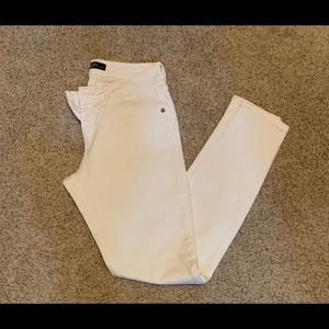 Fran Denim Distressed White Jeans